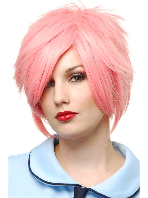 Short Pink Anime Wig