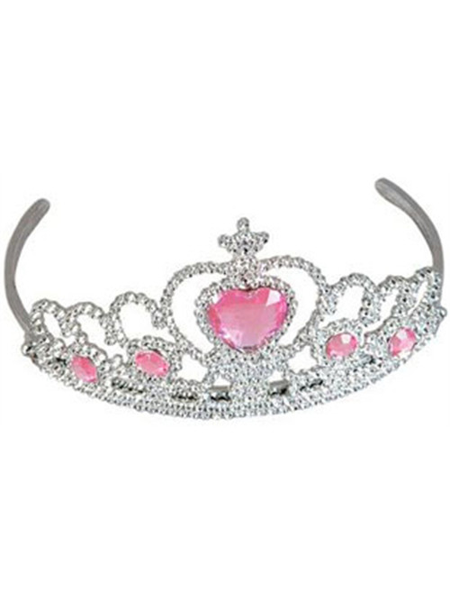 Beauty Queen Pageant Costume Tiara with Pink Hart