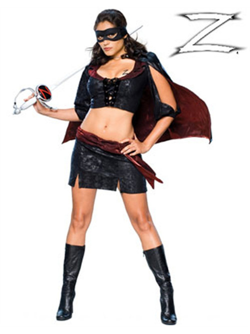 Adult Lady Zorro Black Bandit Costume
