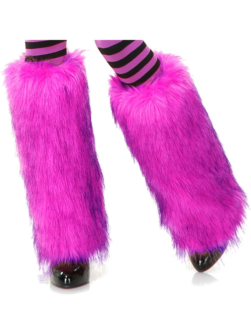 Deluxe Pink Furry Monster Leg Warmers Child's