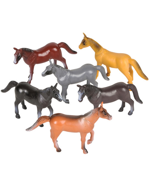 12 Plastic Toy Horses Figure Figurines