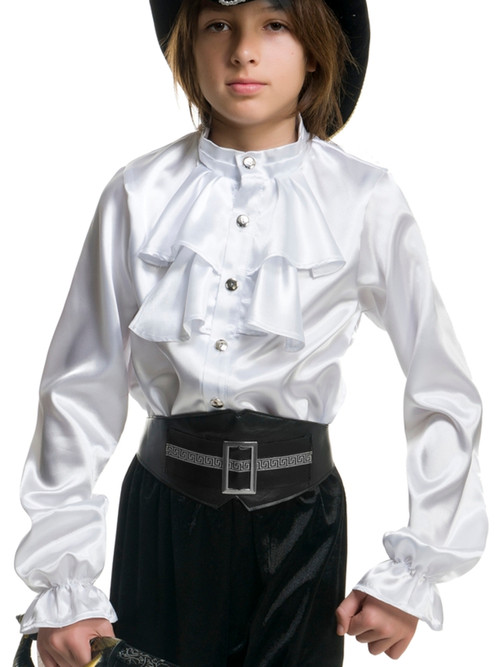 Pirate Shirt - White Ruffle - Costume Wonderland