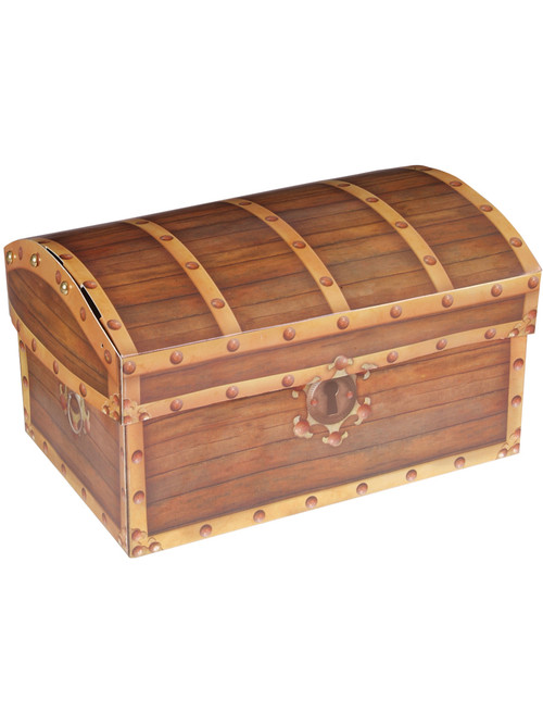 Deluxe 12" KnockDown Cardboard Pirate's Treasure Chest