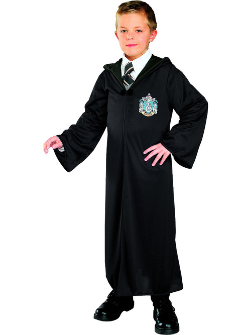 Kids Harry Potter Slytherin House Malfoy Costume Robe