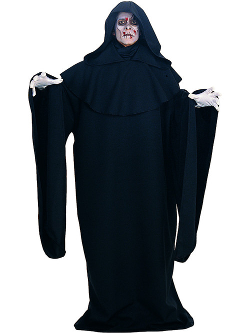 Plus Size Black Grim Reaper Robe With Hood