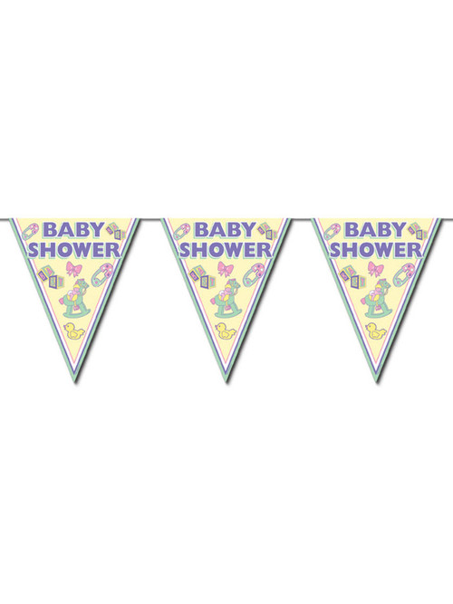 Baby Shower Pennant Flag String Banner