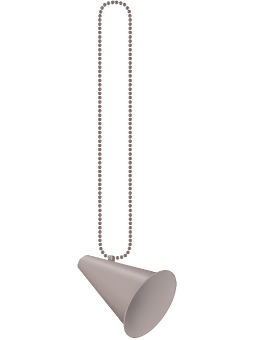 Silver Megaphone Bead Necklace