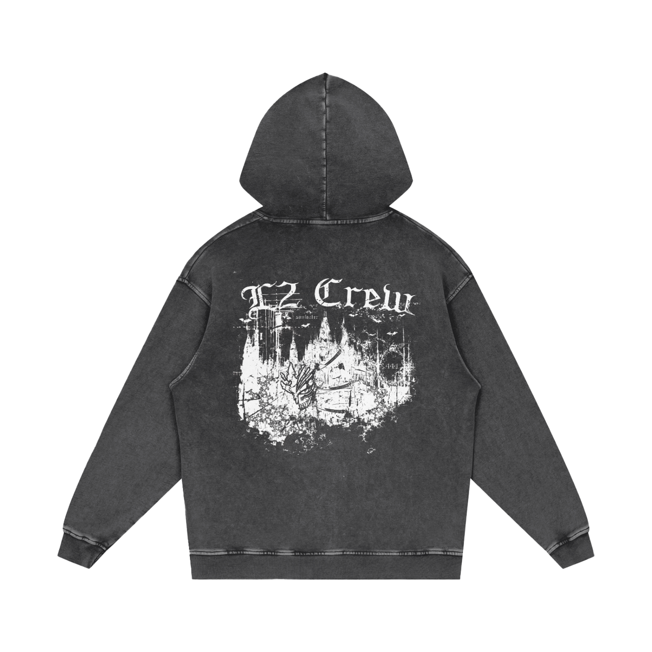 Grey] Acid Wash Oversized Hoodie - L2Isaac Merch Store