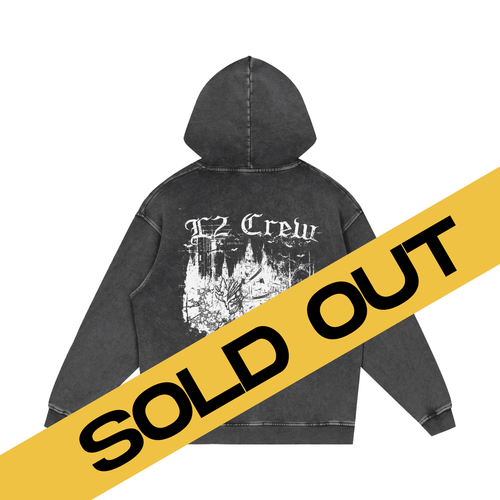 Grey] Acid Wash Oversized Hoodie - L2Isaac Merch Store