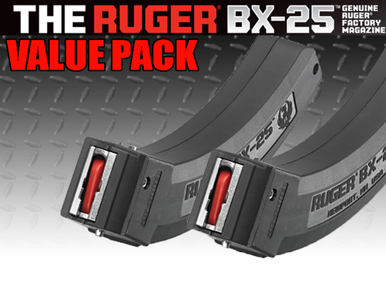 Ruger BX-25 Two-Pack, 25 Rounds, Black