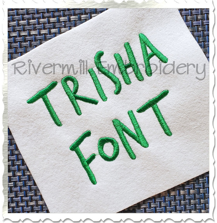 Trisha Machine Embroidery Alphabet - Rivermill Embroidery