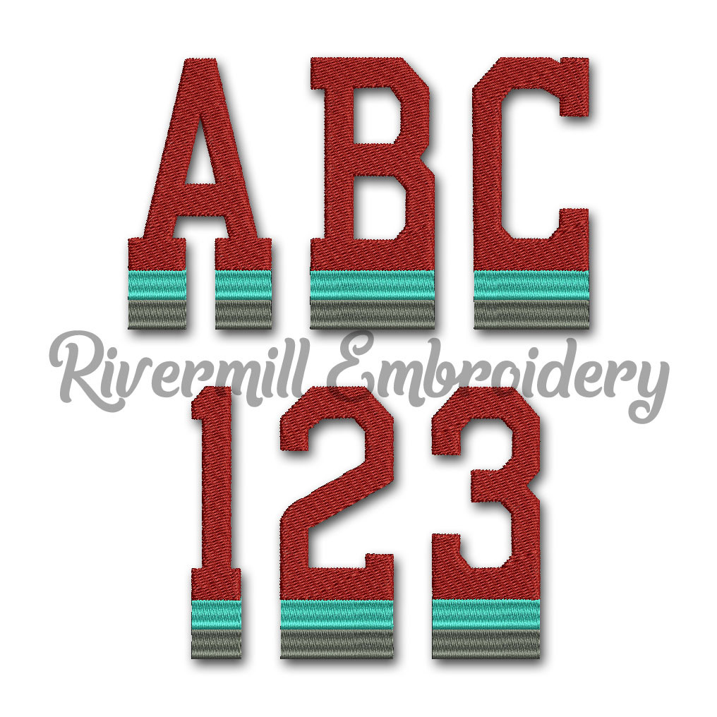 Large Stacks Machine Embroidery Font Alphabet Rivermill Embroidery