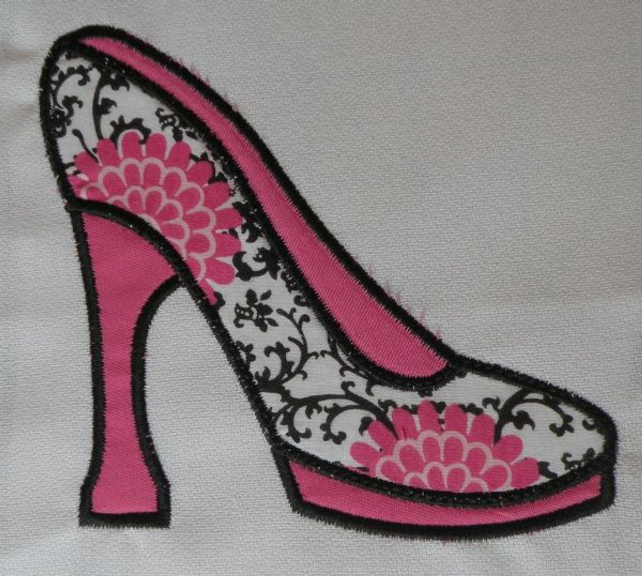 High Heel Shoe Applique Machine Embroidery Design