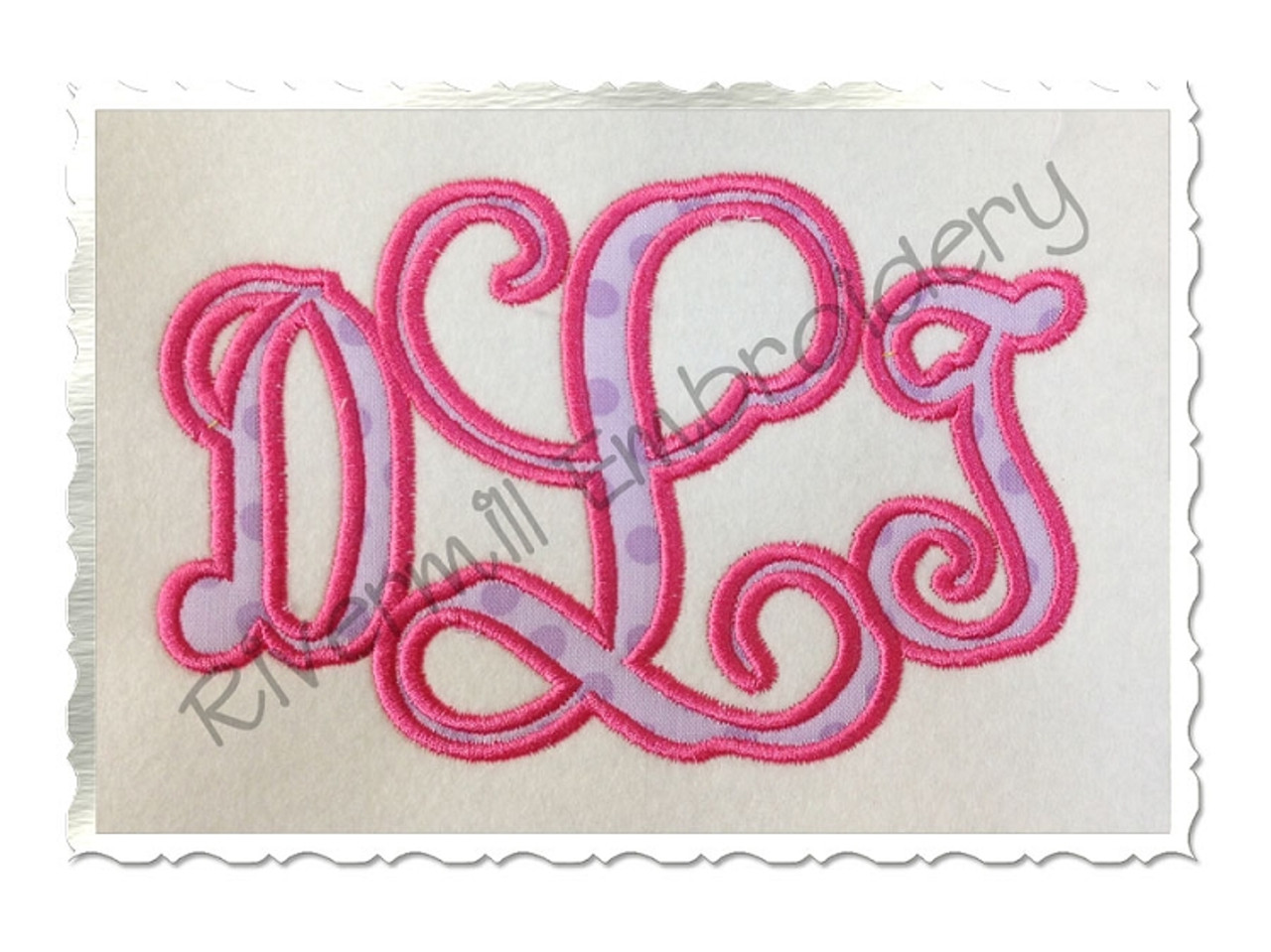 intertwined vine monogram font