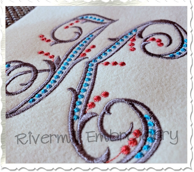 margaret様　オーダーページ Margaret Monogram Machine Embroidery Font Alphabet - Rivermill