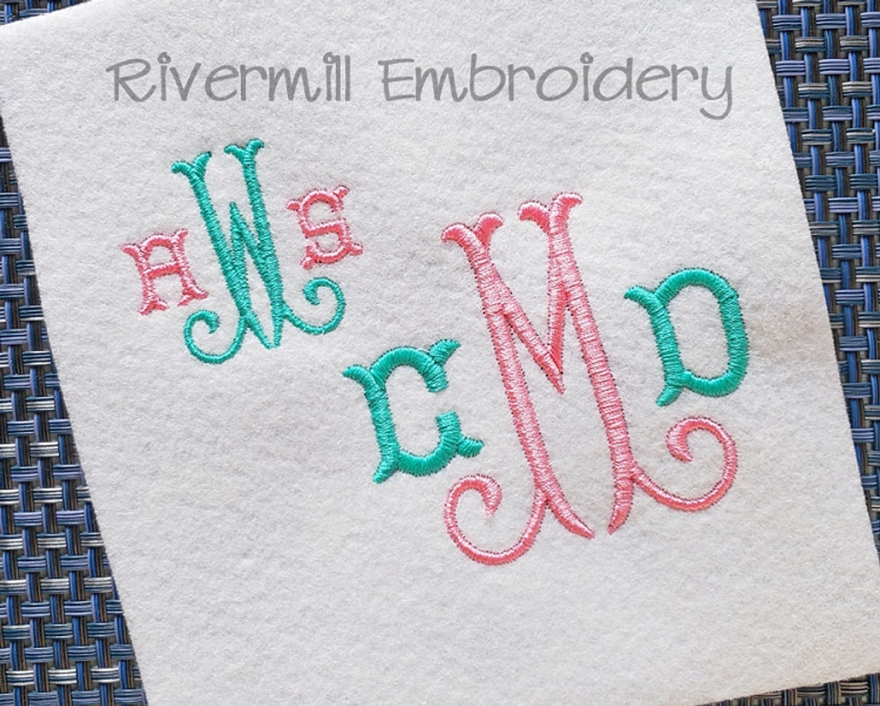 Large Farm Style Font Machine Embroidery Font Alphabet - Rivermill  Embroidery