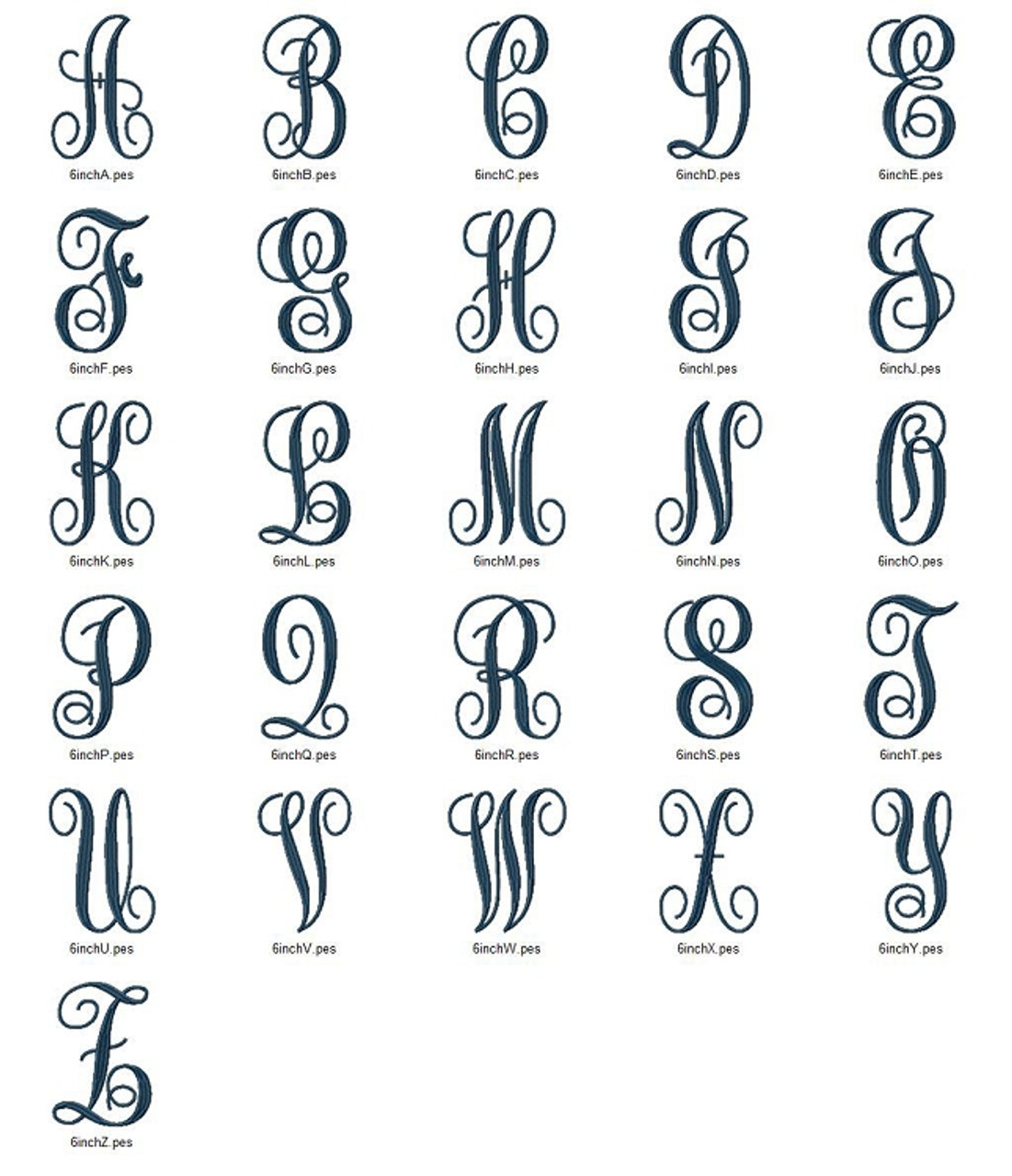 fancy circle monogram fonts