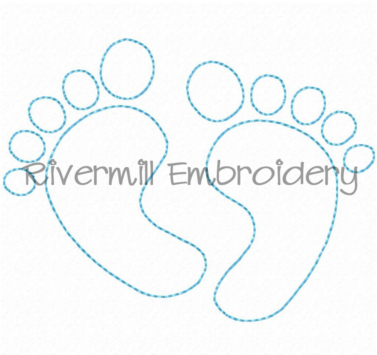 baby footprints outline