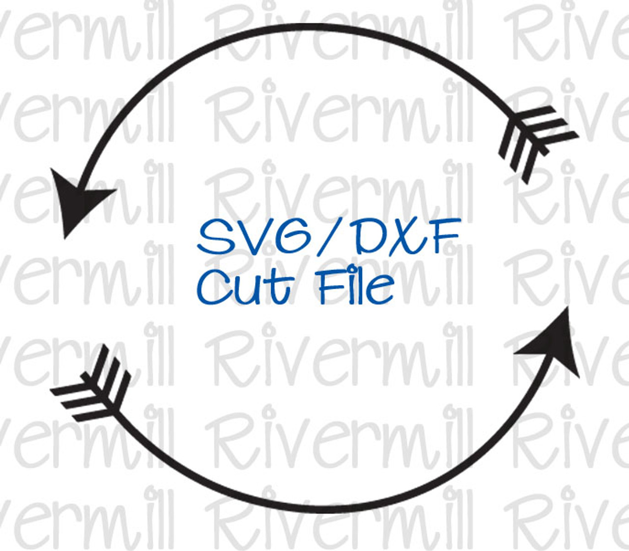 Download Svg Dxf Circle Arrow Monogram Frame Cut File Rivermill Embroidery
