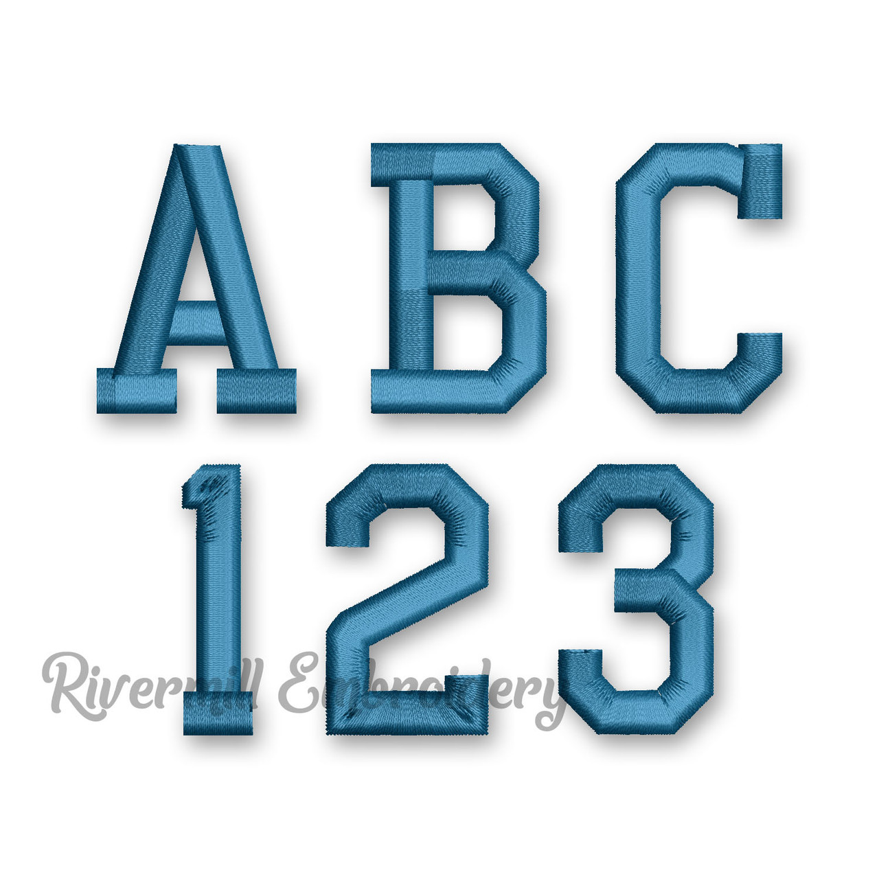 Free Varsity 2 Number Stencil 