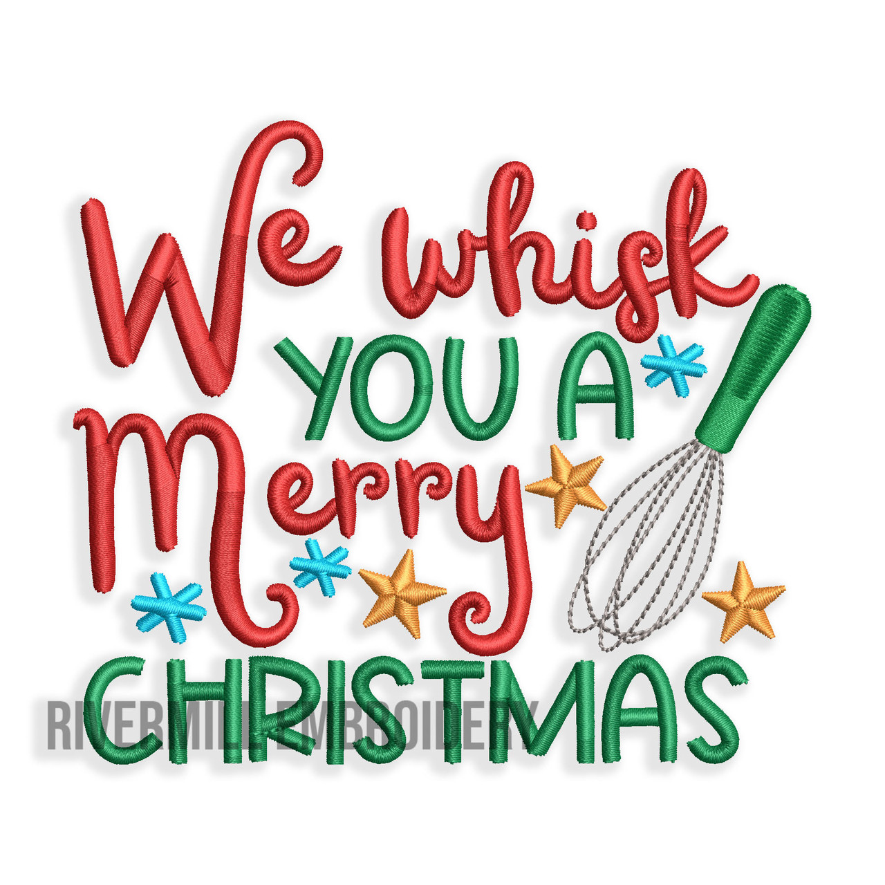 We Whisk You A Merry Christmas Machine Embroidery Design - Rivermill Embroidery we-whisk-you-a-merry-christmas-machine-embroidery-design-rivermill-embroidery
