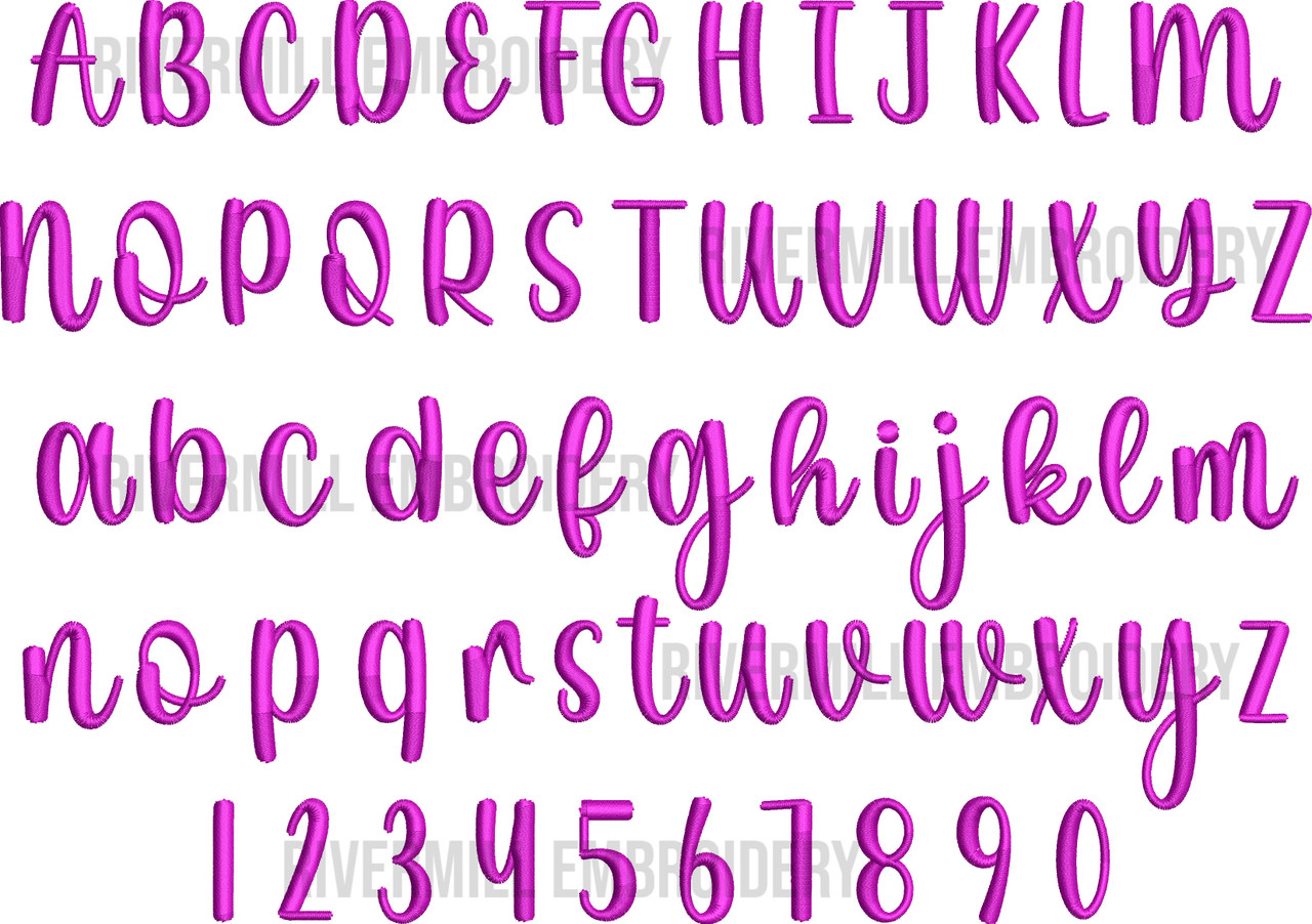 Crystal Machine Embroidery Font Alphabet Rivermill Embroidery