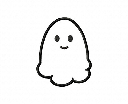 Ghost Applique Machine Embroidery Design Rivermill Embroidery