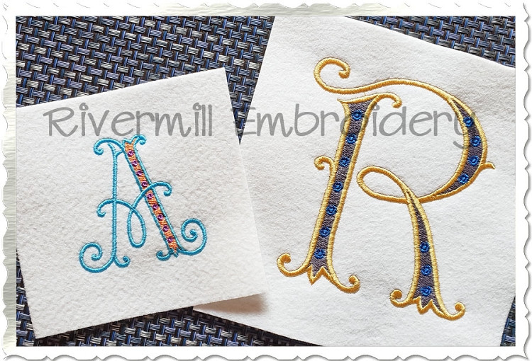 ster Monogram Machine Embroidery Font Alphabet Rivermill Embroidery