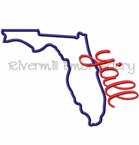 Applique Florida Y'all Machine Embroidery Design