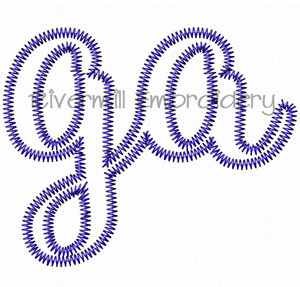 Zig Zag Applique Georgia "ga" Machine Embroidery Design