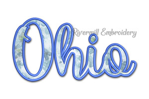 Applique Ohio Machine Embroidery Design