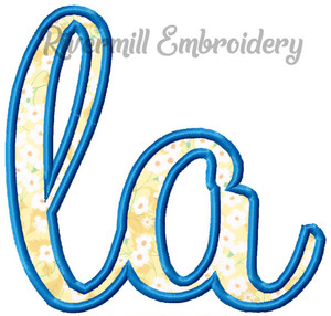 Applique Louisiana "la" Machine Embroidery Design