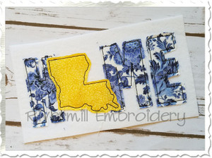 Raggy Applique Louisiana Home Machine Embroidery Design