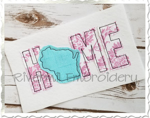 Raggy Applique Wisconsin Home Machine Embroidery Design