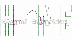 Raggy Applique Virginia Home Machine Embroidery Design