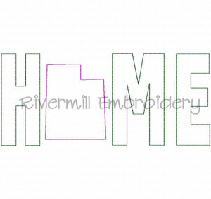 Raggy Applique Utah Home Machine Embroidery Design
