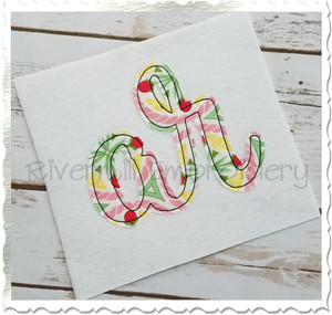 Raggy Applique Arkansas "ar" Machine Embroidery Design
