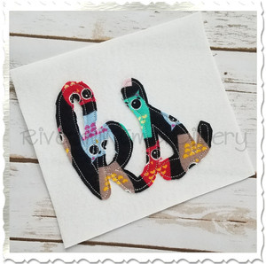 Raggy Applique Kansas "ks" Machine Embroidery Design