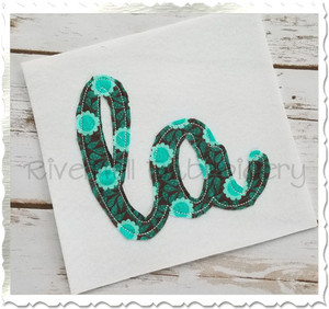 Raggy Applique Louisiana "la" Machine Embroidery Design