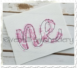 Raggy Applique Nebraska "ne" Machine Embroidery Design
