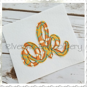 Raggy Applique Oklahoma "ok" Machine Embroidery Design