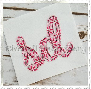 Raggy Applique South Dakota "sd" Machine Embroidery Design