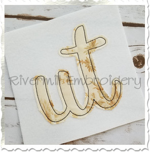 Raggy Applique Utah "ut" Machine Embroidery Design