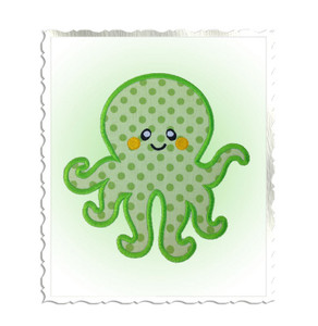 Applique Ocotpus Machine Embroidery Design