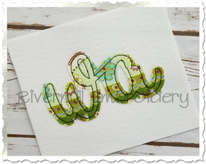 Raggy Applique Washington "wa" Machine Embroidery Design
