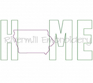 Raggy Applique Iowa Home Machine Embroidery Design