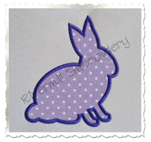Rabbit Silhouette Applique Machine Embroidery Design