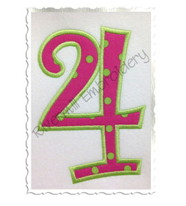 Curlz Applique Numbers Machine Embroidery Designs