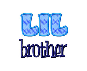 Little Brother Applique Machine Embroidery Design