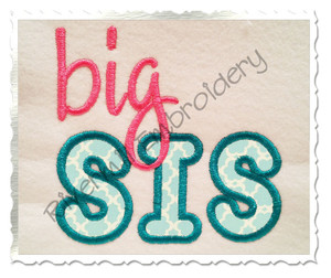 Big Sis Applique Machine Embroidery Design